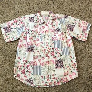Vintage Southern Classics patchwork floral shirt